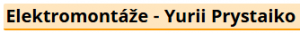 Elektromontáže - Yurii Prystaiko