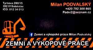 Zemní a výkopové práce Milan Podvalský